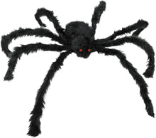 Load image into Gallery viewer, Swtroom 78.7in Giant Halloween Decorations Spider Triangular 16.4ft Giant Spider Web for Halloween Yard Decoration Party Creepy Decoration, Black
