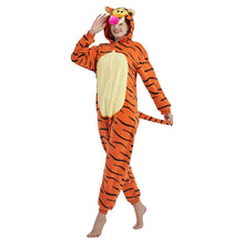 Load image into Gallery viewer, Adult Onesie Tiger Sleepwear Animal Cartoon Costume and Teens Pajamas Unisex Christmas Halloween Cosplay

