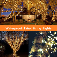 Load image into Gallery viewer, 4 Pack Christmas Tree String Lights Christmas Fairy Lights Warm White LED with 8 Modes Battery Operated Indoor Outdoor Waterproof Lights
