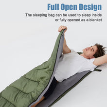 Load image into Gallery viewer, COWIN Sleeping Bags for Adults Backpacking Lightweight Waterproof 41℉-59℉ for Camping Hiking Outdoor Travel with Compression Bags 3.52lb , Military Green
