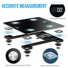 Load image into Gallery viewer, Scale for Body Weight, Smart Digital Bathroom Weighing Scales with Body Fat and Water Weight for People, Bluetooth BMI Electronic Body Analyzer Machine
