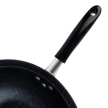 Load image into Gallery viewer, 12.6 Inch Kibhous Frying Pan with Lid, Nonstick Wok with Lid, Deep Stir Nonstick Pans, Die Cast Scratch Resistant, Smokeless Frying Pan with Glass Lid and Traditional Handle
