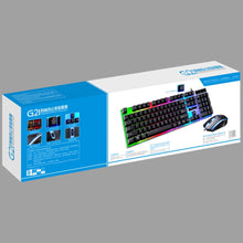Load image into Gallery viewer, Gaming Keyboard and Mouse Combo, Mighty Rock LED Rainbow Backlit Keyboard with 104 Key Computer PC Gaming Keyboard for PC/Laptop (Black)
