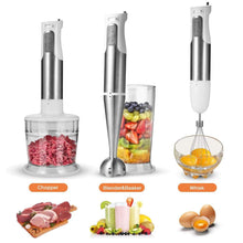 Load image into Gallery viewer, Mighty Rock Immersion Hand Blender Stick Blender Handheld Mixer for Soup Smoothie Baby Food BPA Free with Whisk Beaker Chopper Bowl
