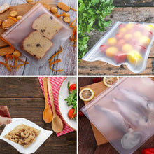 Load image into Gallery viewer, Reusable Food Storage Bags, 10 Pack Reusable Gallon Freezer Bags, Extra Thick Leakproof Silicone and Plastic Free for Travel Items and Home Organization (6 Sandwich Bags+4 Kids Snack Bags)

