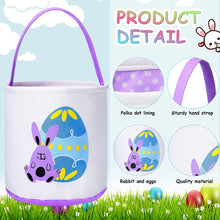 Load image into Gallery viewer, Movsou Easter Bunny Basket Bags for Kids Canvas Eggs Hunt Bag Rabbit Easter Basket for Kids Easter Hunting
