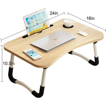 Load image into Gallery viewer, Mighty Rock Laptop Desk Foldable Bed Tray Table Laptop Bed Stand Standing Table for Bed Sofa Couch Floor Beige
