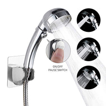 Load image into Gallery viewer, Mighty Rock Drill-Free High Pressure Handheld Shower Head with ON/OFF Pause Switch 3 Spray Modes Water Saving Showerhead, Detachable Puppy Shower Accessories (Shower Head (Chrome)+Bracket+Hose)
