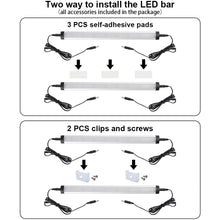 Load image into Gallery viewer, Kibhous 6 Pcs LED Under Cabinet Lights Rigid Bar Kit, Can Plugged or Directly Connected to an LED Driver, Super Bright Connectable Lighting Strip Suitable for Kitchen Cabinets, Counters, Warm White
