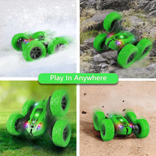 Load image into Gallery viewer, RC Cars, Remote Control Car 2.4Ghz Stunt Car with Double Sided 360 Flips, Rechargeable 4WD Off Road RC Car Toys for Kids (Green)
