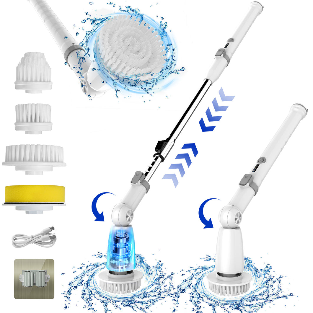 Bathroom Cleaning Brush, Electric/Cordless/Rotating