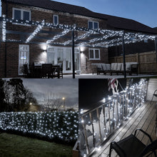 Load image into Gallery viewer, Christmas String Lights Twinkle Cluster Lights 82Ft 200Led 8 Modes Timer Memory Function for Christmas Party Garden Cool White
