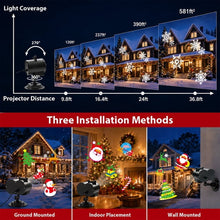 Load image into Gallery viewer, Movsou Halloween Outdoor Projector Lights, Upgraded Holiday Projectors,16 HD Slides LED Waterproof Light (Ocean Wave &amp; Patterns) for Outside Home Party Xmas Decor
