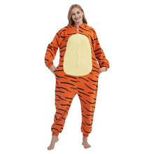 Load image into Gallery viewer, Adult Onesie Tiger Sleepwear Animal Cartoon Costume and Teens Pajamas Unisex Christmas Halloween Cosplay
