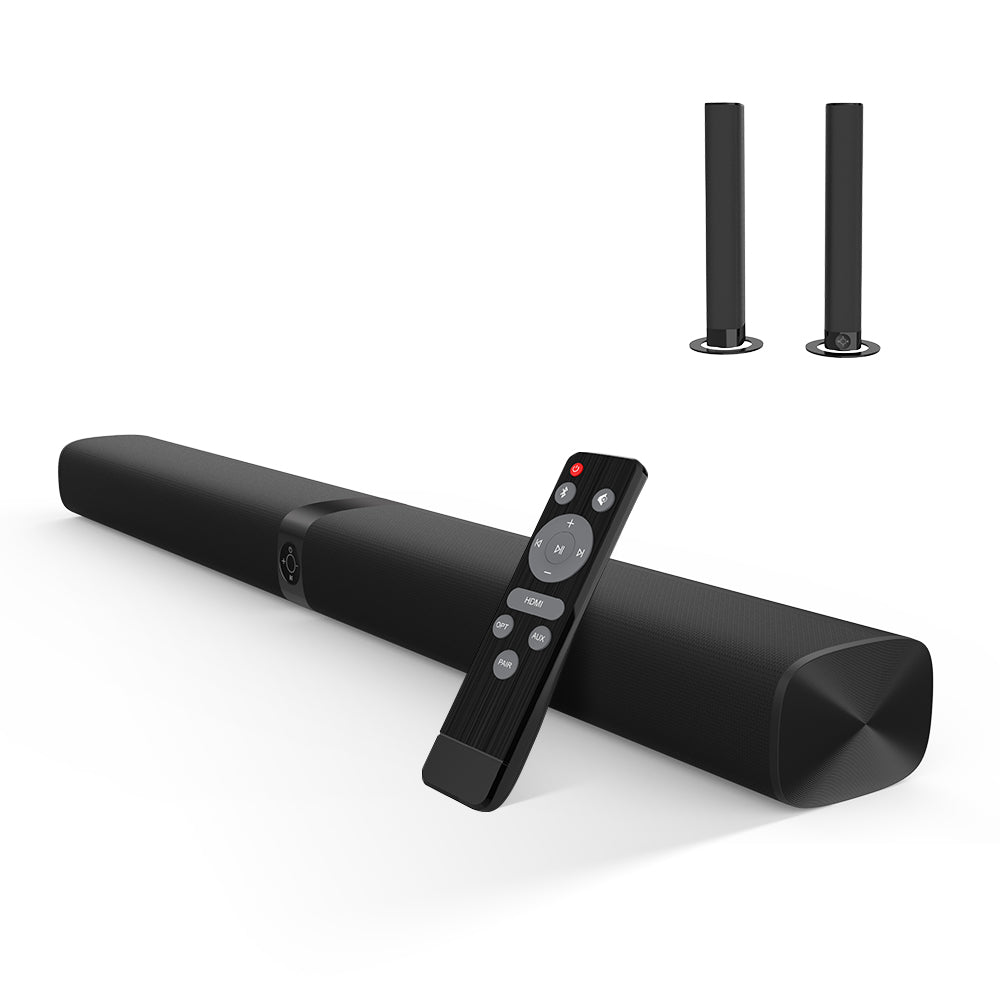 KY8000 Sound Bar, 2 in 1 Separable & 60W SoundBar for Smart TV, Bluetooth 5.0 Soundbar with Wired & Wireless Connect