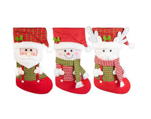 Load image into Gallery viewer, Swtroom 3 Pack 18'' Christmas Stockings Decor with 3D Santa Claus Snowman Reindeer Socks for Xmas Decor Party Gifts
