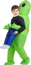 Load image into Gallery viewer, Halloween Inflatable Costume Kids Alien Costume Halloween Alien Blow Up Costumes Alien, Suit for Kids Teenagers, for Christmas and Halloween, Green
