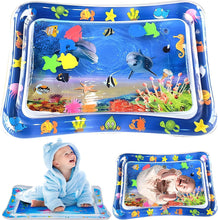 Load image into Gallery viewer, Meidong Tummy Time Baby Water Mat, Inflatable Infant Baby Toys for 3 6 12 Months,Fun Activity Center Play Mat Gift for Boy &amp; Girl Newborn Early Sensory Development BPA-Free
