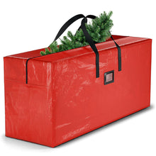 Load image into Gallery viewer, funsmile store Christmas Tree Storage Bag Storage Container Fits up to 9 ft Disassembled Tree Zippered Bag with Carry Handles 65" x 15" x 30" Red
