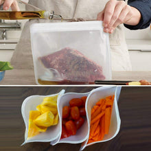 Load image into Gallery viewer, Reusable Food Storage Bags, 10 Pack Reusable Gallon Freezer Bags, Extra Thick Leakproof Silicone and Plastic Free for Travel Items and Home Organization (6 Sandwich Bags+4 Kids Snack Bags)
