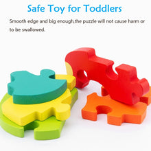 Load image into Gallery viewer, Wooden Puzzles Toddler Toys Traffic Shape Jigsaw Puzzles Gift for 1 2 3 Year Old Boys Girls Montessori Bright Color 6 Pack
