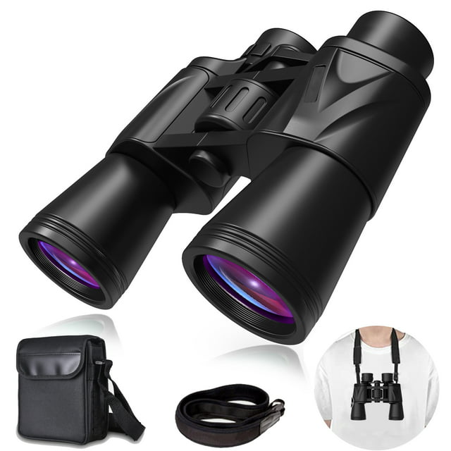 20 x 50 Binoculars for Adults and Kids - High Power Life Waterproof HD Compact Binoculars for Bird Watching Hunting Hiking Sightseeing Travel Concerts with BAK4 Prism FMC Lens, Black