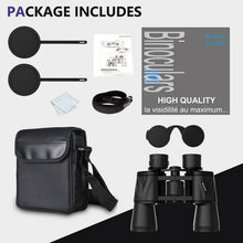 Load image into Gallery viewer, 20 x 50 Binoculars for Adults and Kids - High Power Life Waterproof HD Compact Binoculars for Bird Watching Hunting Hiking Sightseeing Travel Concerts with BAK4 Prism FMC Lens, Black
