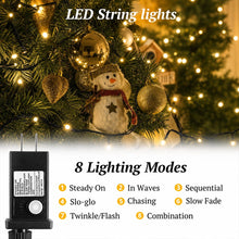 Load image into Gallery viewer, Christmas String Lights Plug in, 99FT 300 LED 8 Lighting Modes for Outdoor Christmas Tree Lights Wedding Party Decoration, Warm White

