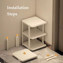 Load image into Gallery viewer, Mighty Rock 8 Tiers Flexible Combination Shoe Rack, Shoe Organizer for Closet, Free Standing Small Shoe Shelf Plastic Stackable Shoe Rack Storage Organizer White

