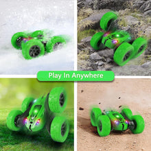 Load image into Gallery viewer, RC Cars, Remote Control Car 2.4Ghz Stunt Car with Double Sided 360 Flips, Rechargeable 4WD Off Road RC Car Toys for Kids (Green)
