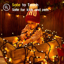 Load image into Gallery viewer, 66ft LED Christmas Tree Lights Indoor Plug in, 8 Modes Twinkle Christmas String Lights for Indoor Outdoor Xmas Tree Wedding Party Decoration (Warm White)
