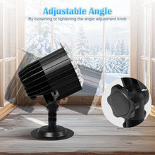 Load image into Gallery viewer, Christmas LED Snowflake Projector Lights Outdoor, 3D Snowfall Projection Lamp Outside Waterproof, Black
