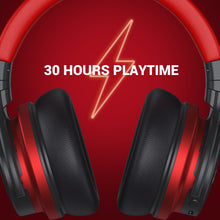 Load image into Gallery viewer, COWIN E7 Bluetooth Headphones Active Noise Cancelling Wireless over Ear Bluetooth Headphones Comfortable Protein Earpads 30H Playtime for TV, Home ,Office, Black and Red
