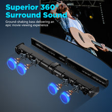 Load image into Gallery viewer, KY8000 Sound Bar, 2 in 1 Separable &amp; 60W SoundBar for Smart TV, Bluetooth 5.0 Soundbar with Wired &amp; Wireless Connect

