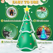 Load image into Gallery viewer, 7 FT Inflatable Christmas Tree, Christmas Inflatables Outdoor Decorations, Blow Up Inflatable Christmas Yard Decorations, Bright LED Lights with 4 Lighting Modes for Christmas Party Decor
