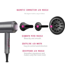 Load image into Gallery viewer, MOVSOU 1800W Professional Hair Dryer with Diffuser Ionic Conditioning - Powerful, Fast Hairdryer Blow Dryer,AC Motor Heat Hot and Cold Wind Constant Temperature Hair Care Without Damaging Hair
