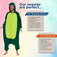 Load image into Gallery viewer, Funsmile Dinosaur Onesies Animal Women/Men Pajamas Adult Costume Cosplay Sleepwear Unisex Onesie for Home Christmas Halloween
