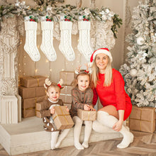 Load image into Gallery viewer, Swtroom 4 Pack Christmas Stockings 18in Large Size Cable Knitted Stocking Gifts &amp; Decorations for Family Holiday Xmas Party, Ivory White
