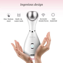 Load image into Gallery viewer, Facial Steamer Personal Vaporizer Touch switch Warm Cold Mist for Moisturizing Home Humidifier Portable Home Skin Spa Steamers Ideal Gift White

