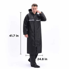 Load image into Gallery viewer, Raincoat Waterproof Men's Long Rain Jacket Lightweight Rainwear Reflective Reusable with Hood
