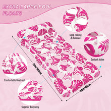 Load image into Gallery viewer, COWIN Inflatable Pool Floats Hammock, 73 X 34 Inches Adults for Size Water Hammock Lounge with Headrest, Floating Pool Lounge Chair for Men and Women (Red)
