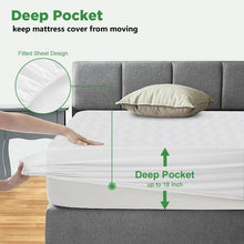Load image into Gallery viewer, Waterproof Mattress Protector Full Size, Bamboo Mattress Cover Ultra Soft 3D Air Fabric Cooling Breathable Noiseless Deep Pocket(8-18 inch)
