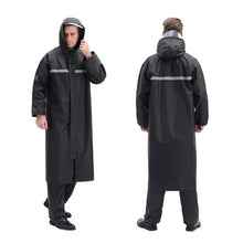 Load image into Gallery viewer, Raincoat Waterproof Men's Long Rain Jacket Lightweight Rainwear Reflective Reusable with Hood
