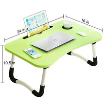 Load image into Gallery viewer, Mighty Rock Laptop Desk Foldable Bed Tray Table Laptop Bed Stand Standing Table for Bed Sofa Couch Floor Green

