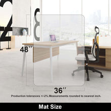Load image into Gallery viewer, kibhous Office Mat for Hardwood Floor, 36" x 48" Rectangle Clear Chair Mat ,Matte, PVC
