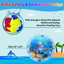 Load image into Gallery viewer, Swtroom Tummy Time Water Mat, Water Play Mat for Babies Inflatable Activity Center, Infant Baby Water Mat for Newborn Infant Toddler Boy Girl, Promote Baby&#39;s Growth
