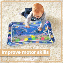 Load image into Gallery viewer, Meidong Tummy Time Baby Water Mat, Inflatable Infant Baby Toys for 3 6 12 Months,Fun Activity Center Play Mat Gift for Boy &amp; Girl Newborn Early Sensory Development BPA-Free
