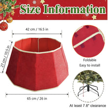 Load image into Gallery viewer, Christmas Tree Skirt, Velvet Foldable Christmas Tree Collar, Red Xmas Tree Stand Base Cover, Halloween Tree Ring for Fall Winter Holiday Xmas Halloween Party Home Decoration
