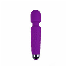 Load image into Gallery viewer, Mighty Rock Personal Massager Wand Massager Powerful with 20 Vibrating Patterns 8 Speeds Body Massager Cordless USB Rechargeable for Back Neck Shoulder Sports Recovery, Purple
