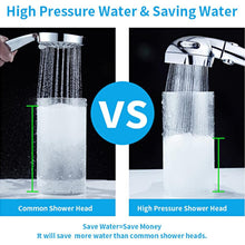 Load image into Gallery viewer, Mighty Rock Drill-Free High Pressure Handheld Shower Head with ON/OFF Pause Switch 3 Spray Modes Water Saving Showerhead, Detachable Puppy Shower Accessories (Shower Head (Chrome)+Bracket+Hose)
